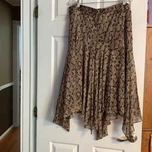 Michael Kors elastic waist skirt handkerchief hem